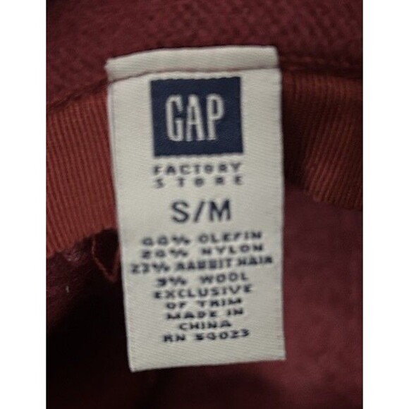 Gap Bucket Hat Womens Cloche Red Fuzzy Rabbit Hair Wool - Picture 5 of 6